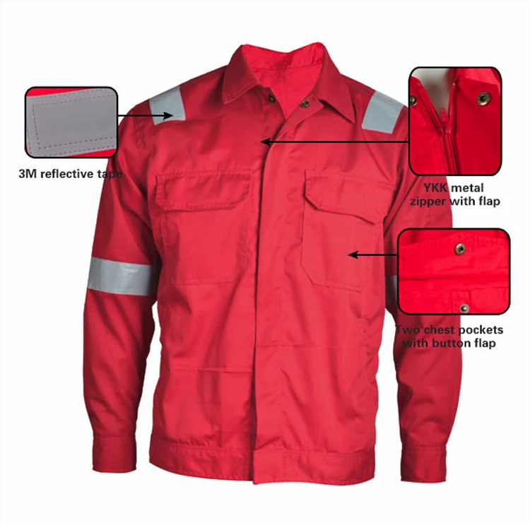 Wholesale Work Anti-Static Flame Retardant Fireproof Protective Fire Resistant Welding Jacket