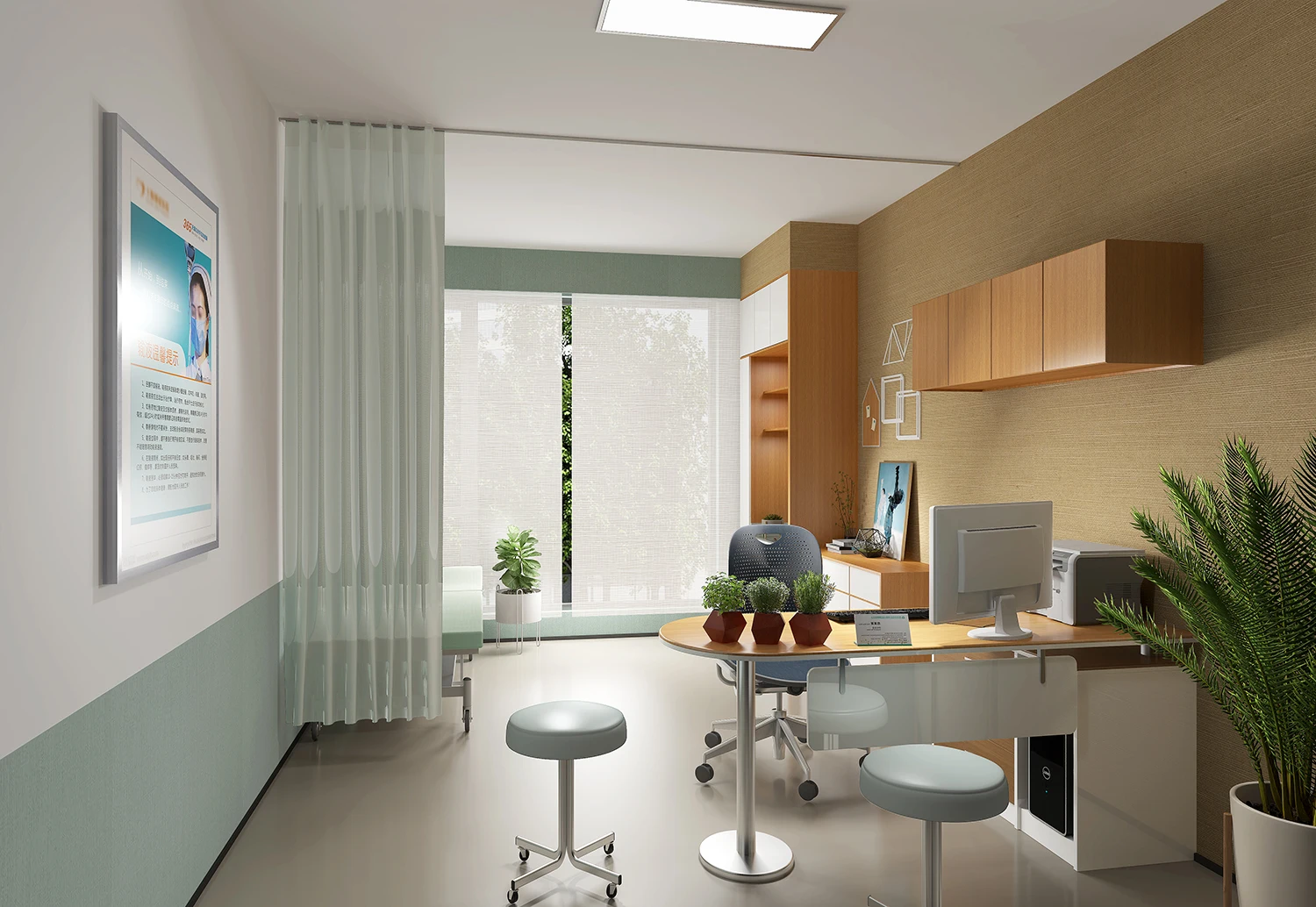 YL035 Hospital Furniture Manufacturer in China for Sale Medical Exam and Treatment Space Hospital Furniture