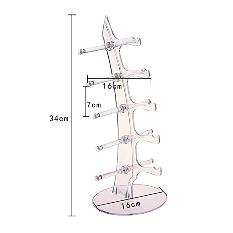 Одна пара акриловых настольных положительных стеллажей для солнцезащитных очков, 5 уровней, arcylicy, пять полок, стеллажи для демонстрации очков