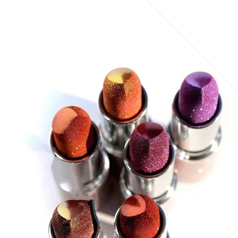 Hot Selling Makeup Pink Red Waterproof Glitter Matte Lipstick With Private Label