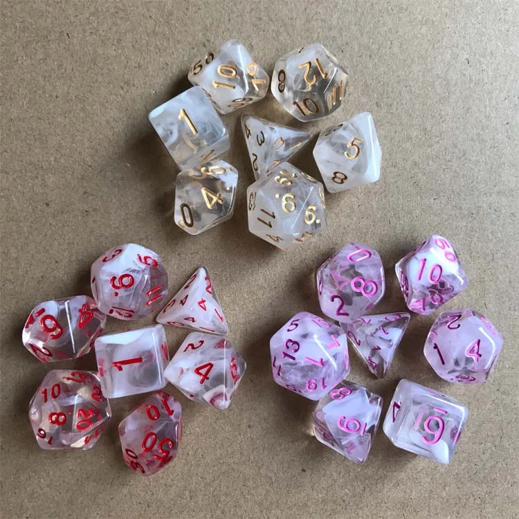 Polyhedral Dice Set of 7 RPG Dungeons and Dragons Dice DND Dice
