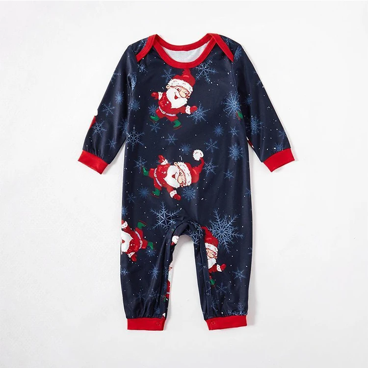 New fashion funny christmas pajamas for adults child baby onesie family pijama sets long sleeve