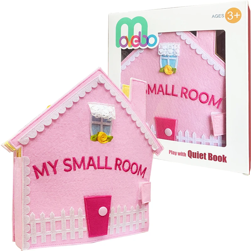 My small room felt quiet book for toddler baby educational toys busy book kids travel toy