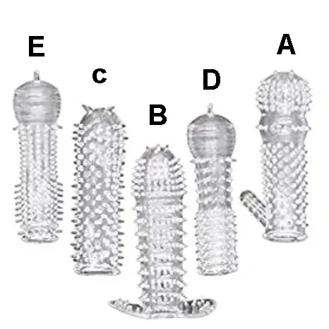 
Hot Selling Men TPE Crystal Reusable Extension Penis Sleeve Condom 