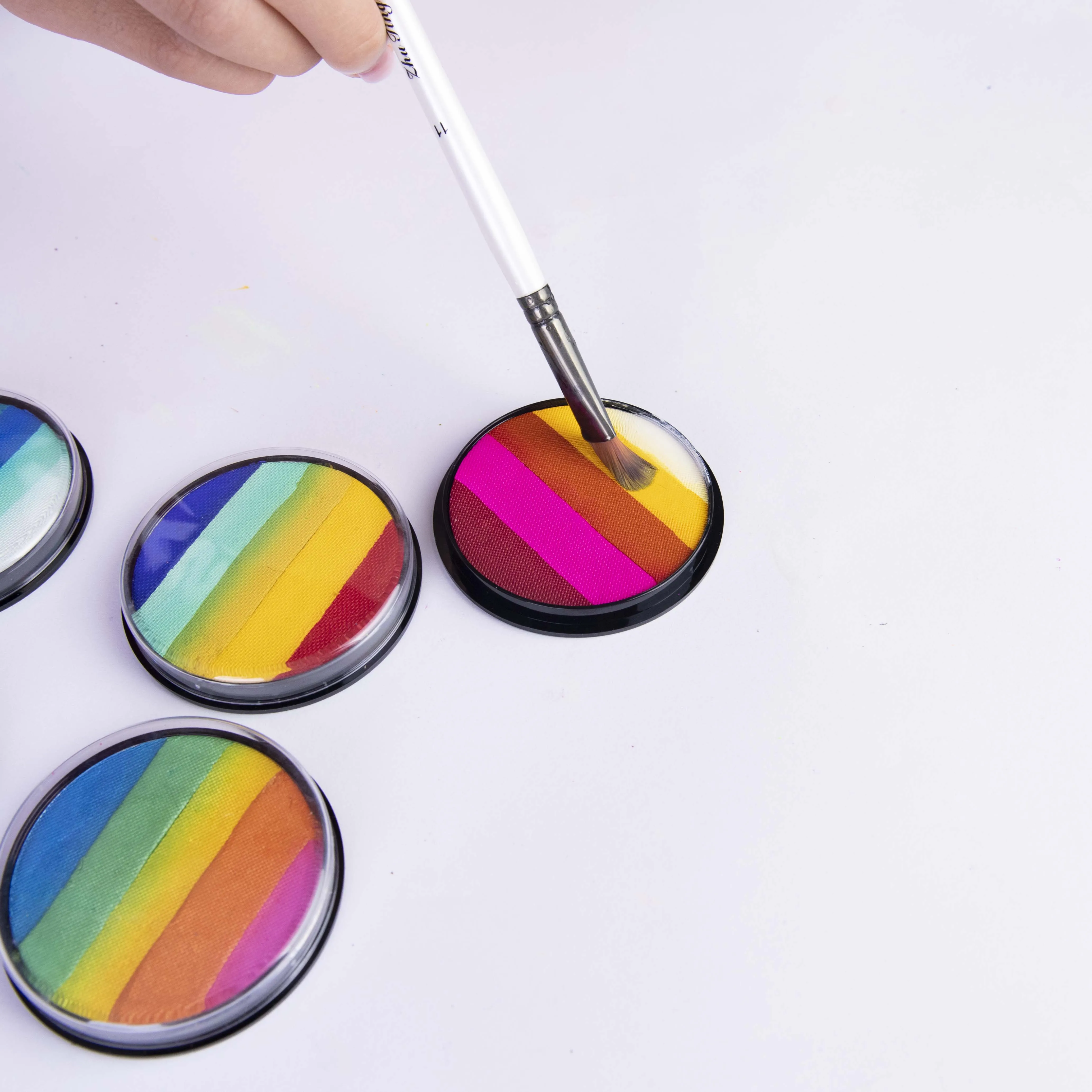 Water Activated Profession Rainbow Split Cake Painting Face Body Graphic Eye liner Paint