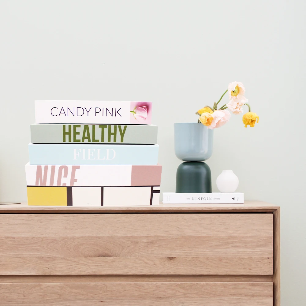Designer Empty Dummy Hardcover Faux Decor Luxury Books Storage For Table Decorating