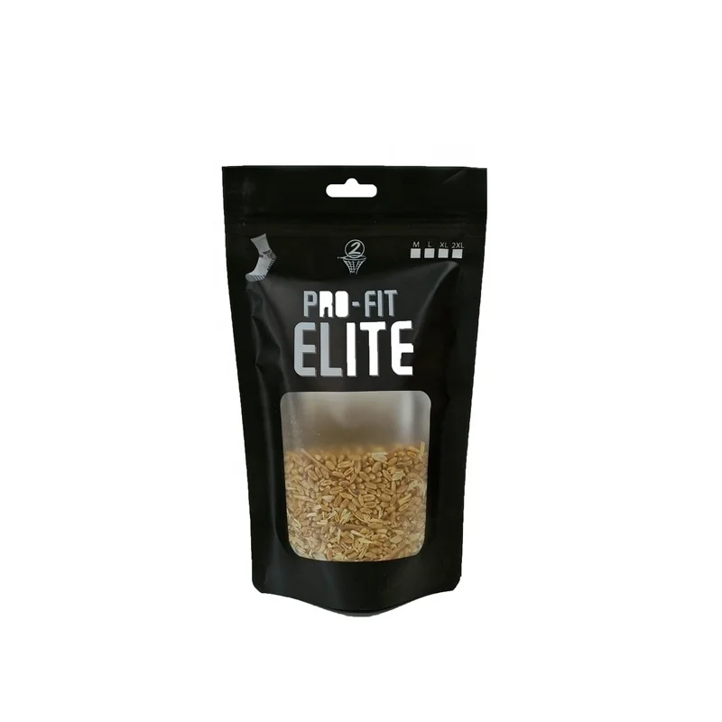 F In stock food Clear Window Smell Proof Mylar Zipper Stand up pouch Bags Sprite Bags