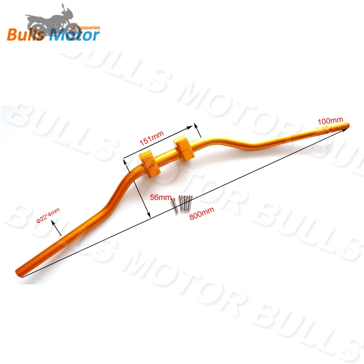 Hot sale BWS Modified Motorcycle Racing Handlebar universal  28mm  fat bar with handlebar riser For Motorcross Dirt Bike