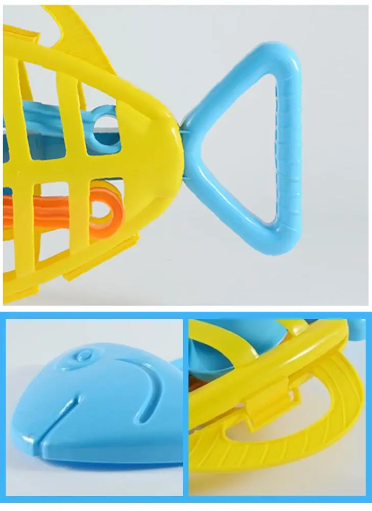 Eco plastic fish shape beach sand toys play set for kids