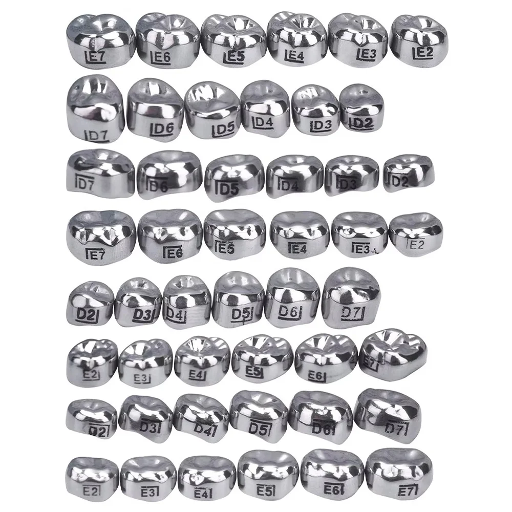 Dental Crown Kid Primary Molar Teeth 1st 2nd Stainless Steel Pediatric Temporary Crowns Dentist for Upper/Lower Left/Right