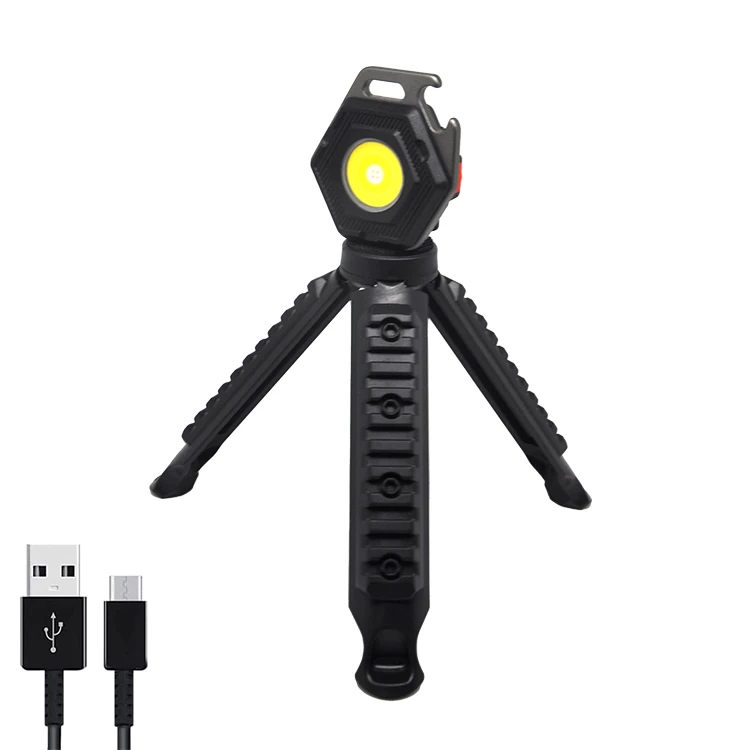 Mini LED Working Light Portable Pocket Flashlight USB Rechargeable Key Light Lantern Camping Outside Hiking COB Lantern