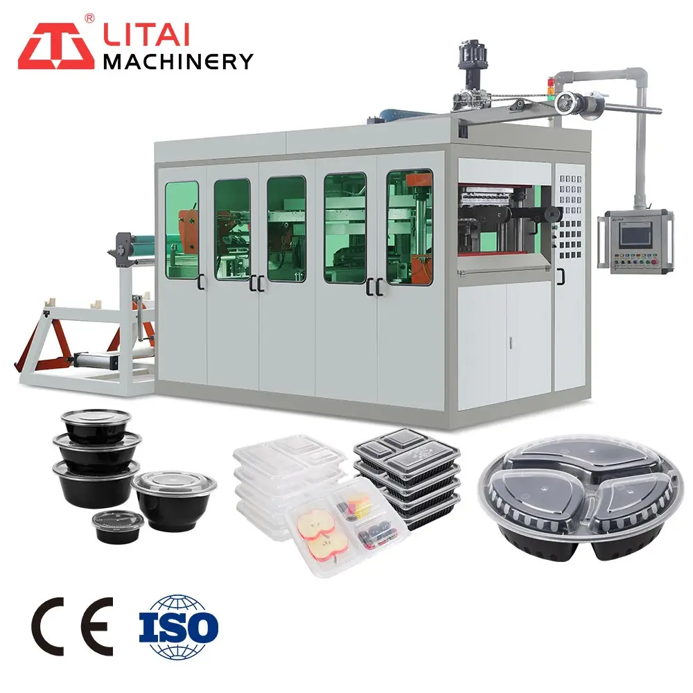 Automatic Plastic Tray Disposable PP Container Bowl Box Lid Thermoforming Machine