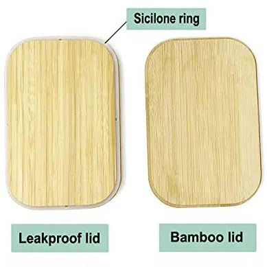 Bamboo Bento Box,Bento Boxes for Adult,Lunch Box for Work/School Lunch Packing and Meal prep BPA free food containers