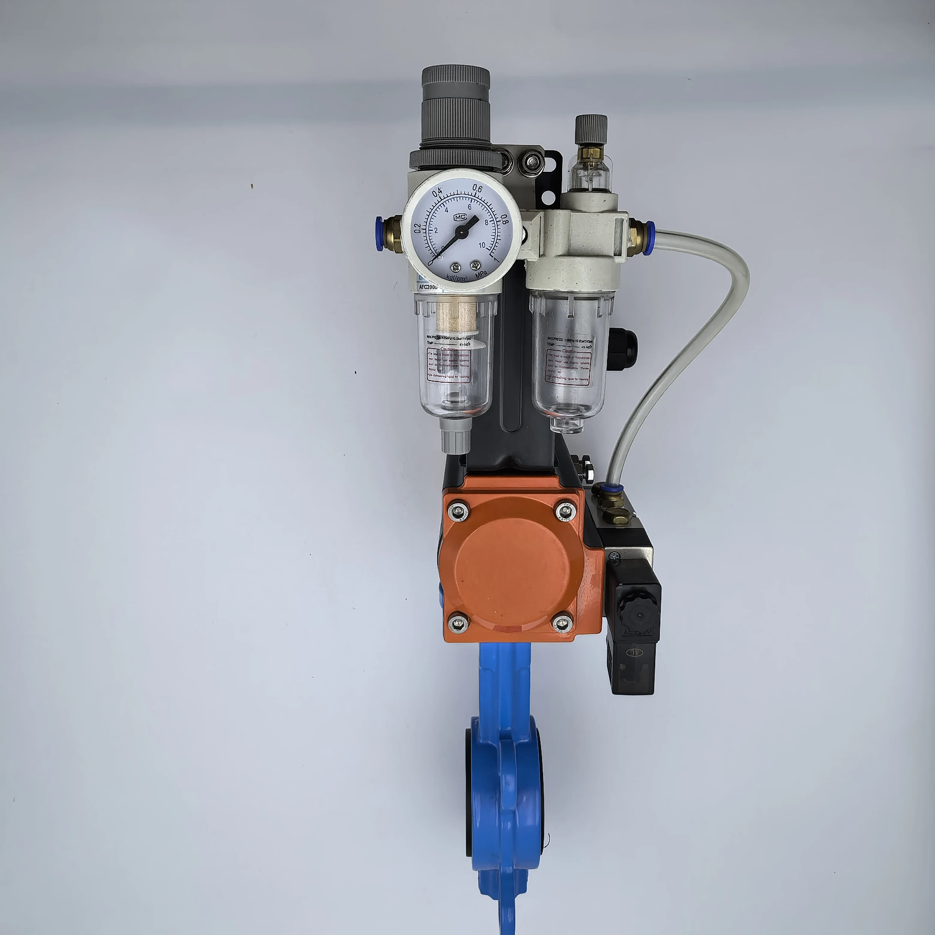 High Quality Stainless Steel Solenoid Valve Polite Filter Pneumatic Butt-Clamp Butterfly Valve 304 Valve Plate