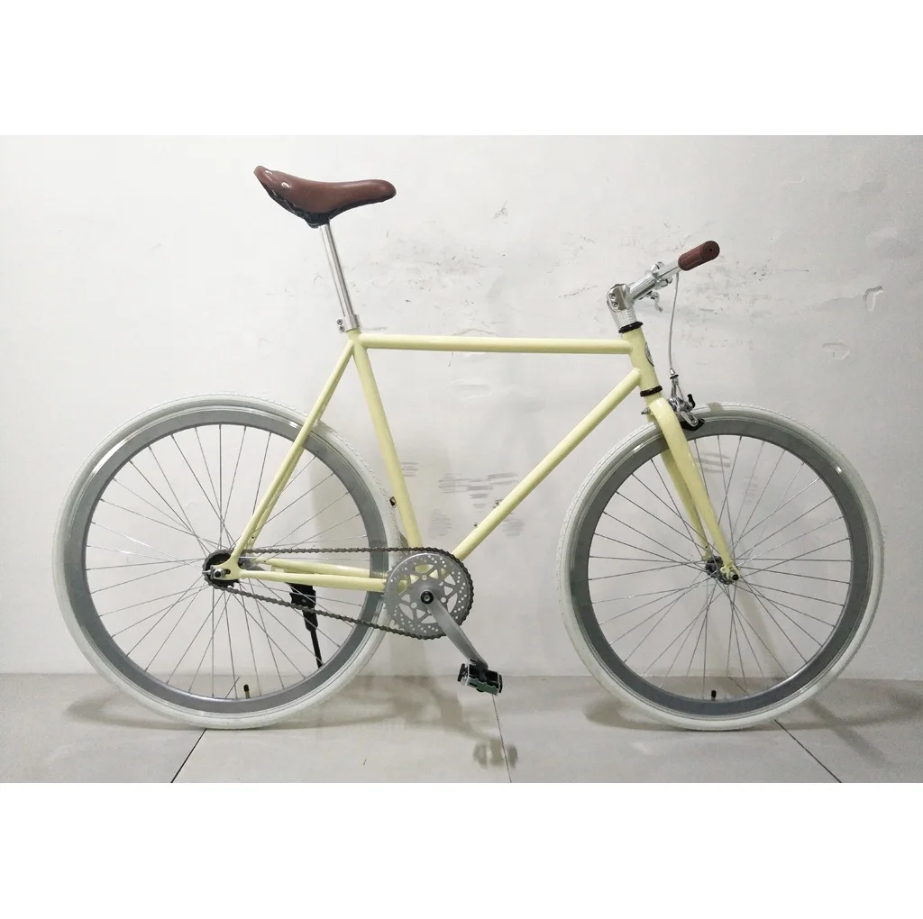 700C white Fixed gear bicycle steel bike 700C fixed gear bike