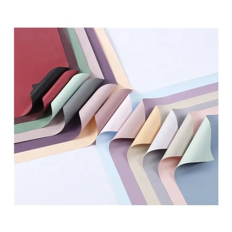 Beheart Luxury Florist Packaging Material Waterproof Flower Decoration Papers Double Colors Paper For Flower Bouquet Packing