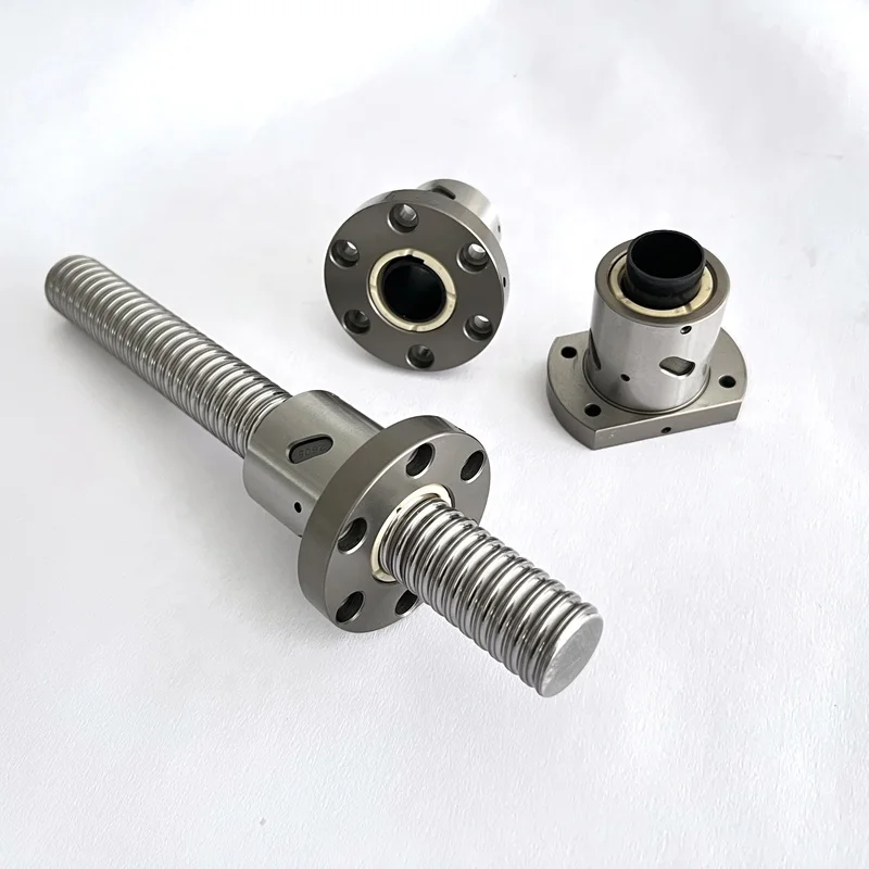 China wholesale stainless steel CNC lead screw rotating nut 20mm ball screw cnc linear guide Ground Ballscrew 1605 ball screw