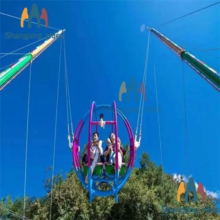 Super thrilling amusement park bungee jumping ride