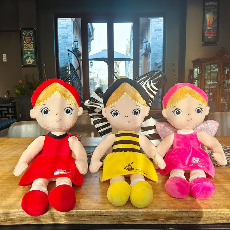 Hot Selling African American black rag doll for children Fairy stuffed toy plush doll for girl