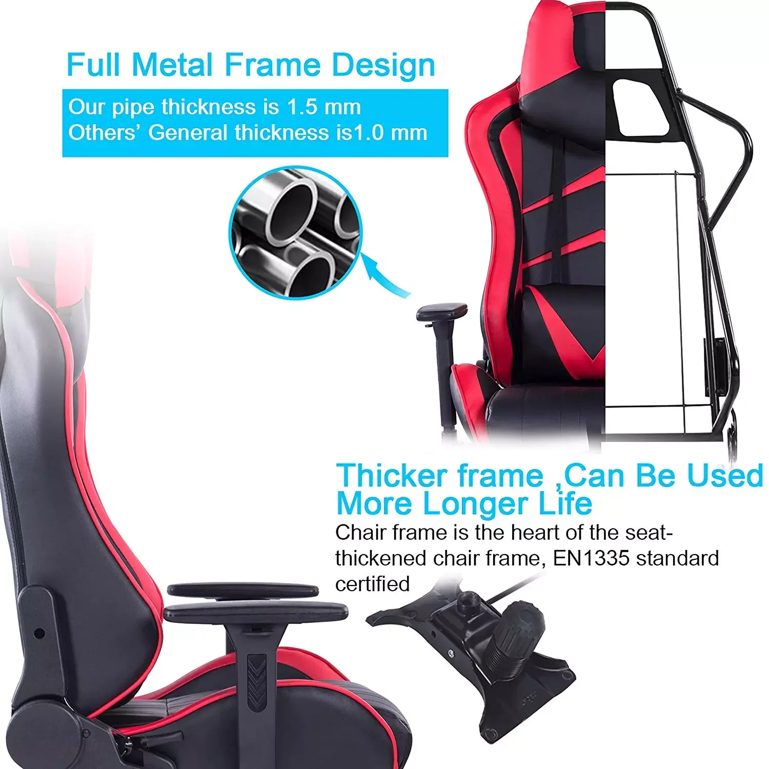 VANBOW Customizable Logo/RGB/Massage computer gaming chair with U-Shape headrest