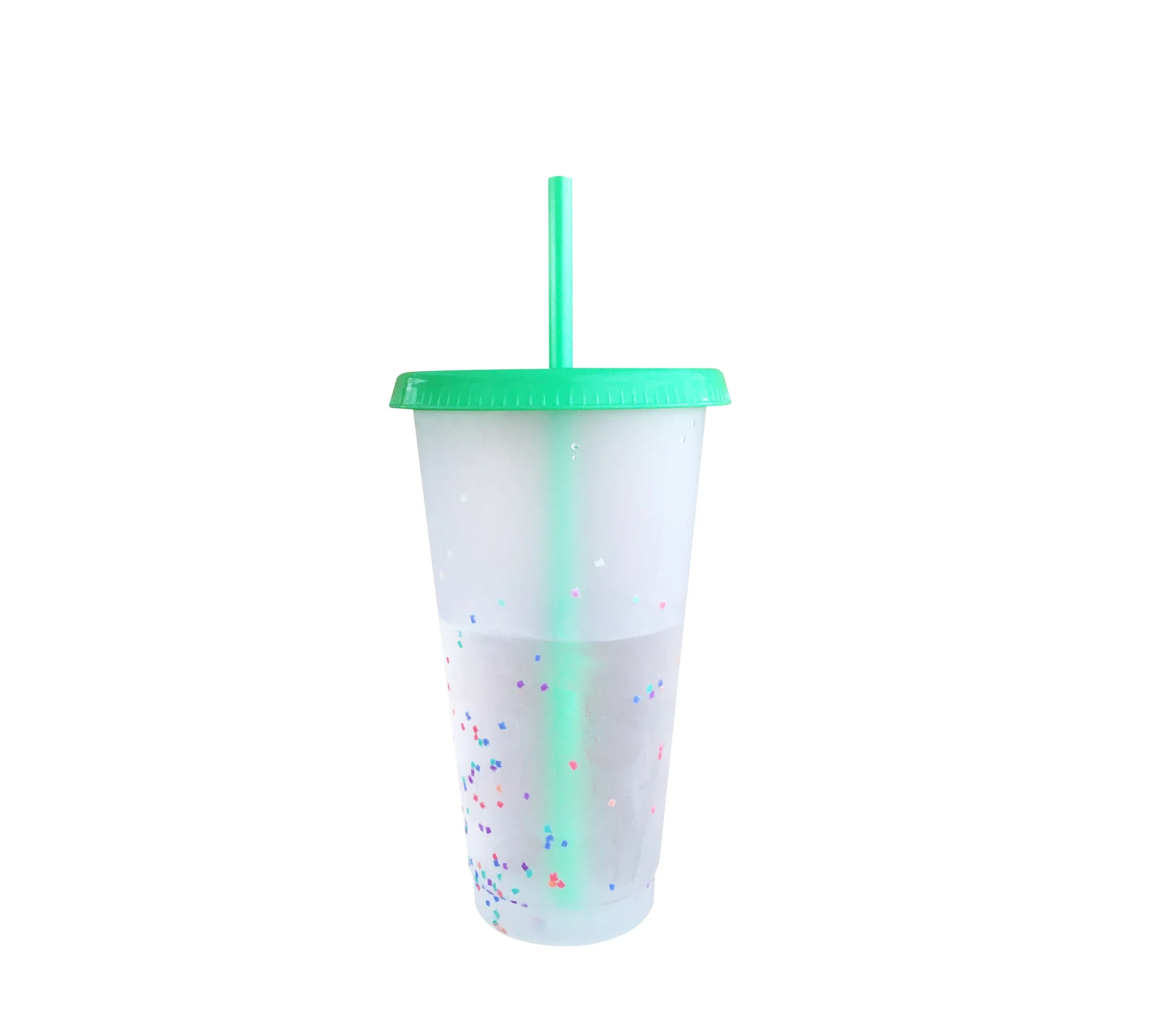 24OZ многоразовый цветной меняющий стакан