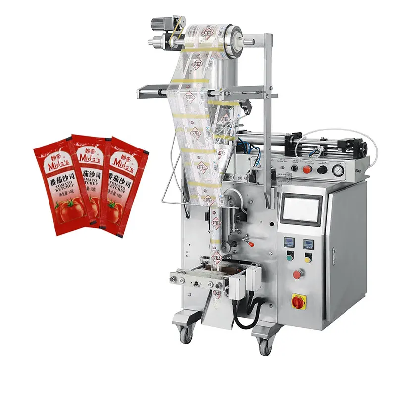 tomato paste filling and sealing water pouch packing machine price,sauce sachet packaging machine