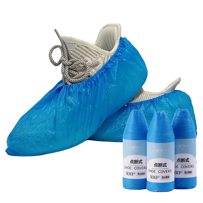 manufacturer wholesale custom logo anti slip shoe cover new cpe disposable shoe cover for waterproof