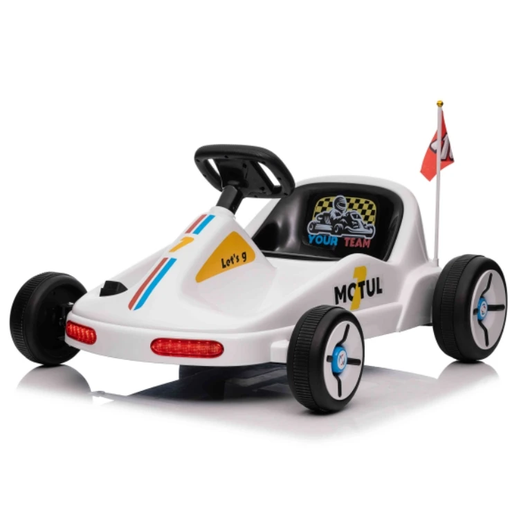 New Popular 12V Electric Drift Go Kart 6-12 Years Old Kids Ride on Toy Car Go Karting Electric for Children With Cool Light