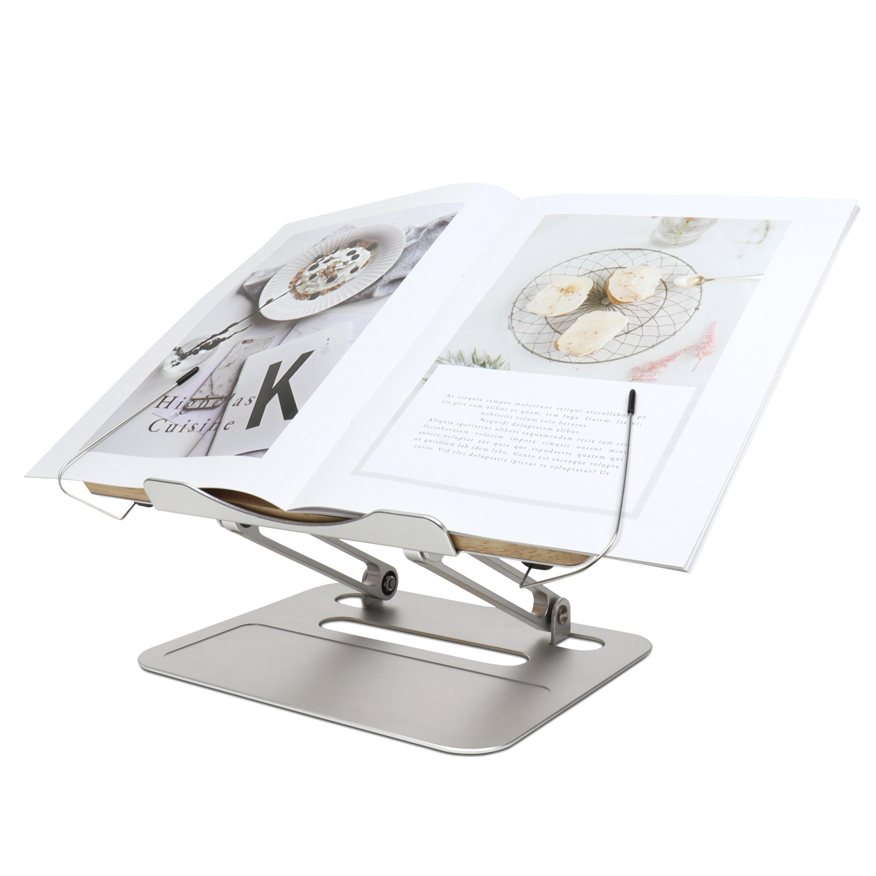 Easy to carry wooden reading stand recipe stand vertical adjustable