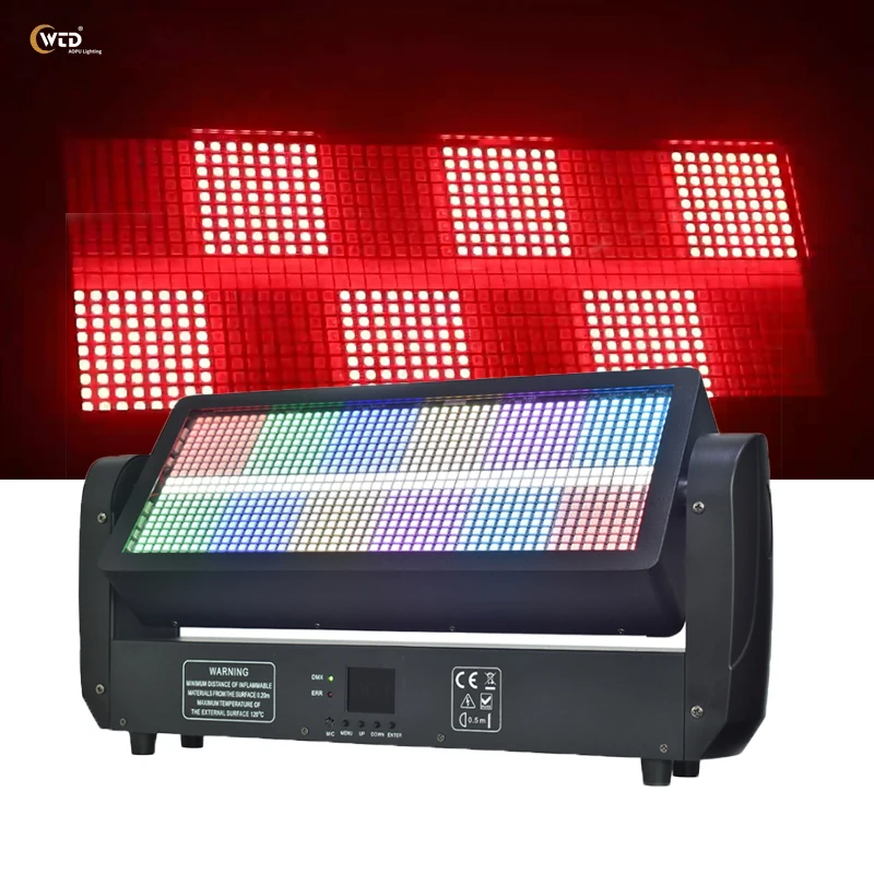 AOPU 200W RGBW 960 LED Strobe Light Stage Moving Head DJ Light 12+12 Section Shaking Head Stage Light For Concert