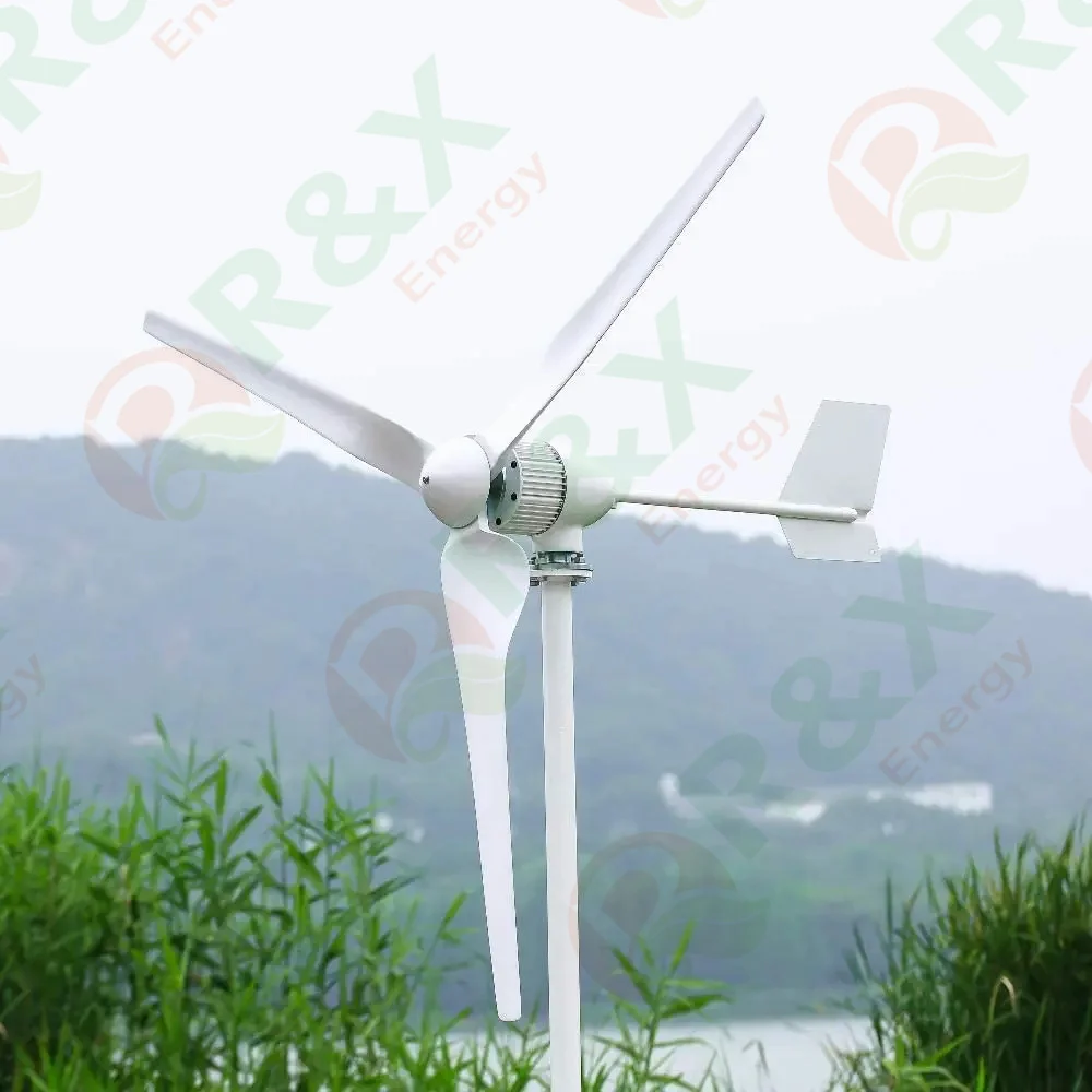 High RPM 24V/48V/96V Electric Power Generator Low Noise Horizontal Wind Turbine 800w 1kw 3kw for Home Use