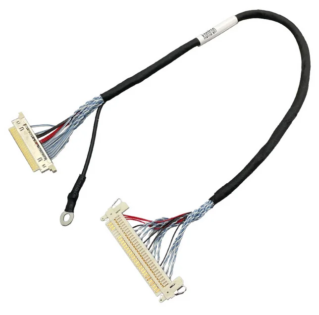 2023 Factory Custom 20 30 40 pin lvds cable assemblies for lcd led Display