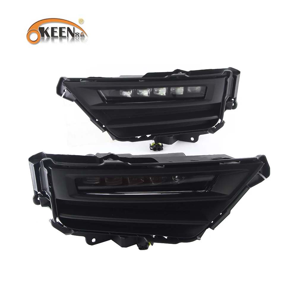 KEEN  LED DRL For CRV 2021 With Turning Signal Light Fog Lamp three functions  With Yellow/Blue Light Daytime Running Light
