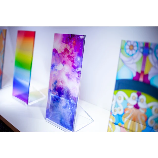 Factory Sale Customized Decorative Painted Texture Glass Stained Tempered Art Glass Sheet Partition Wall