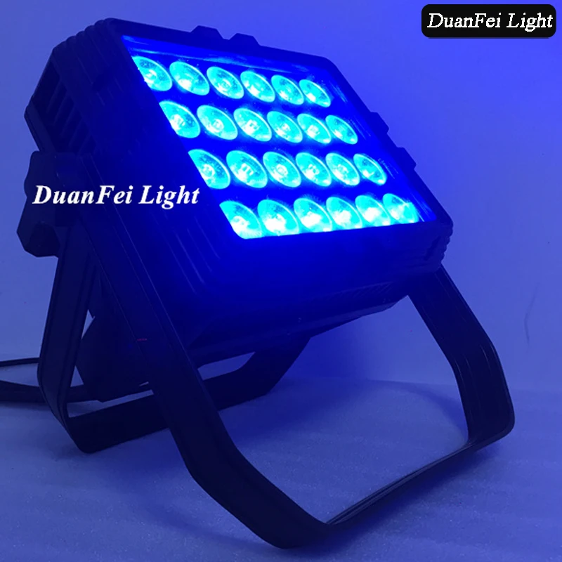 stage wedding 24x18w 6in1 rgbwa uv led city color wash wall washer led flood light led par lights waterproof outdoor used