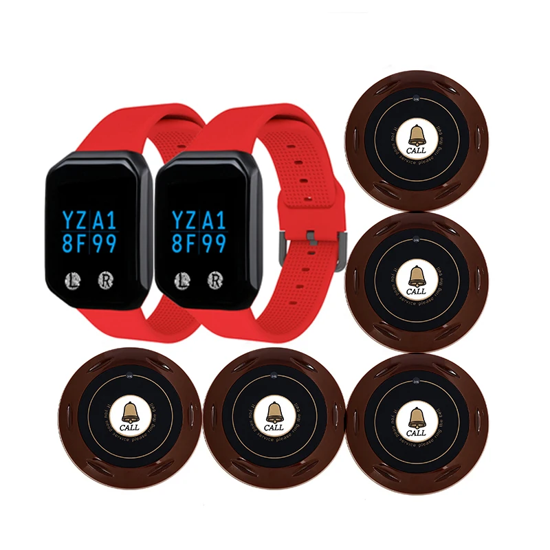 Пейджер системы пейджер наручные часы пейджер официанта зуммер Беспроводная система вызова