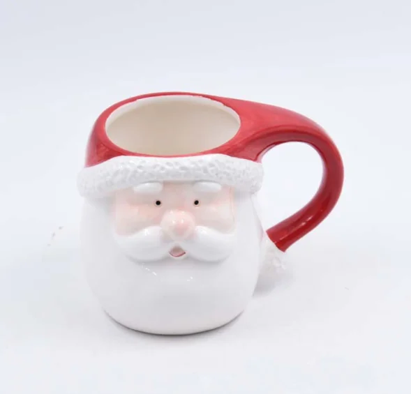 Christmas ceramic mug cartoon Creative Santa Mug  Coffee   Cup  3D modeling cup