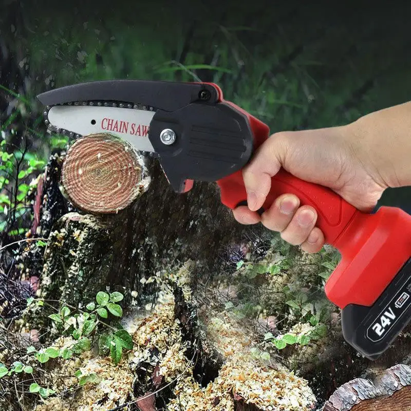 Small household portable pruning handheld wireless 4 Inch mini Lithium saw chainsaw