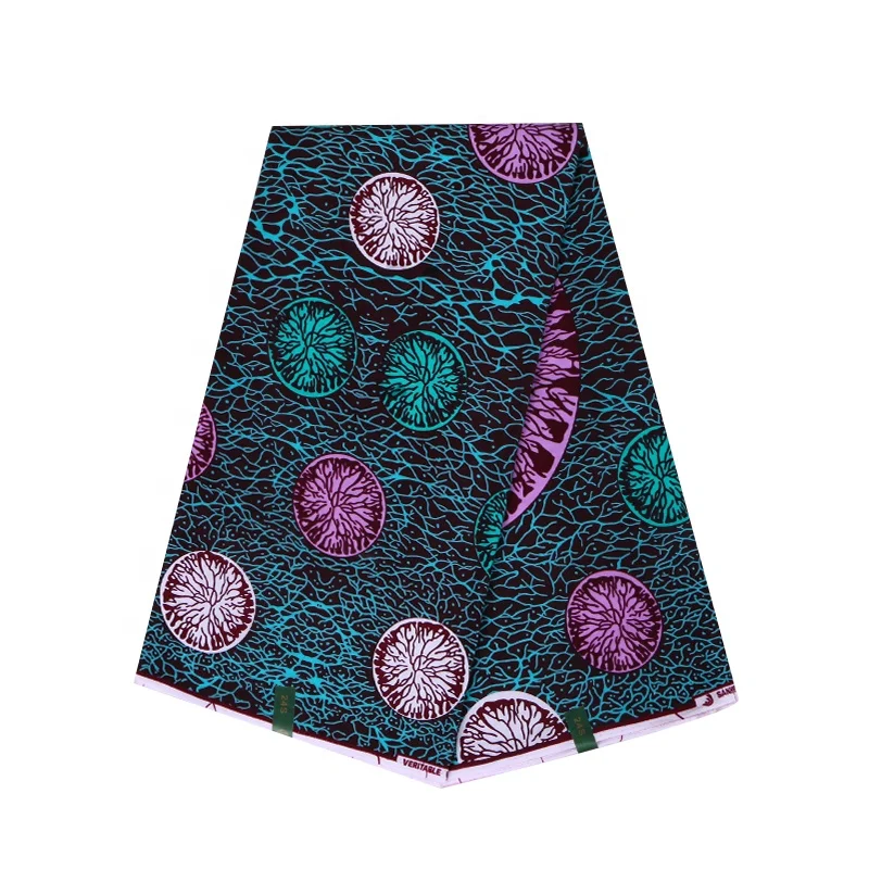 HotHot Selling Wax Fabric 100% Cotton Veritable Holland Block Prints African Ankara for Ladies Dress