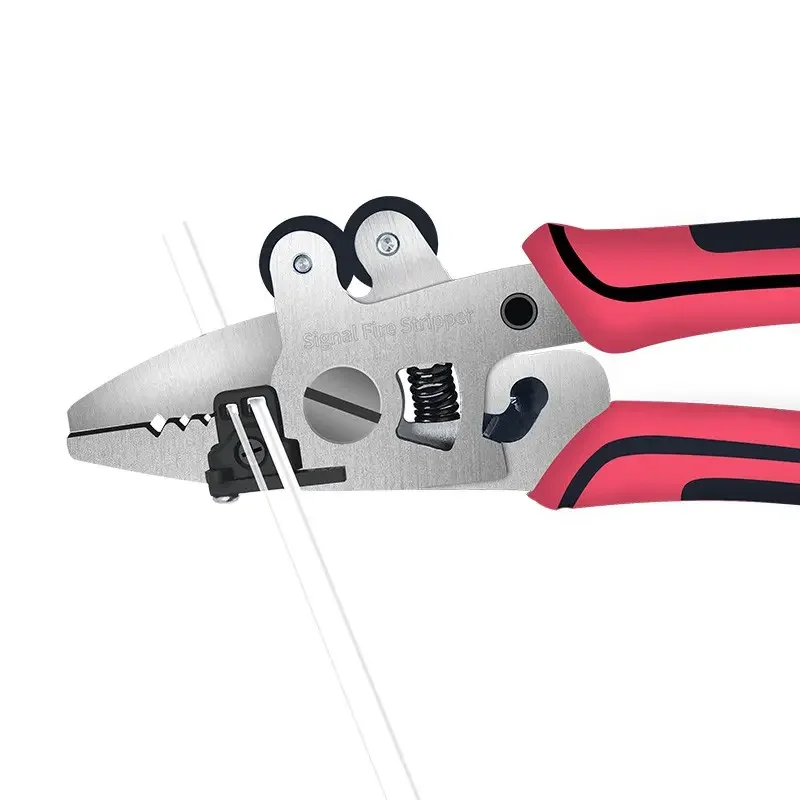 New Fiber optic stripper 8 in 1 Cable Stripper Miller Pliers Scissors Cleaning FTTH Tools