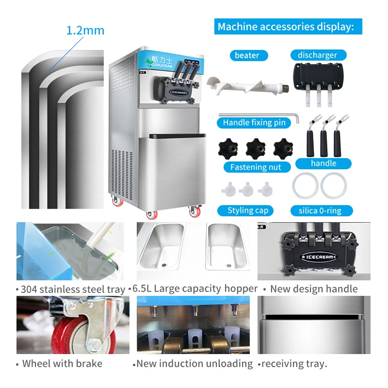 MK-628DB  beautiful  high quality commercial battery operated ice cream mold wafer biscuit  machine big  capacity for business