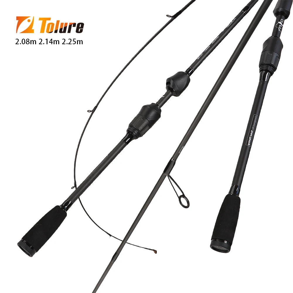 Tolure  2 sections fishing rod 2.08m 2.14m 2.25m lure weight spinning fishing pole  Ultra Light trout fishing rod for saltwater