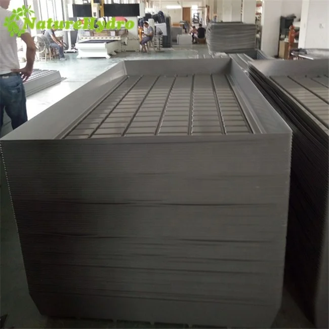 White Black 2x4 4x4 4x8 ABS Plastic Hydroponic Fodder Flood Grow Trays for Sale