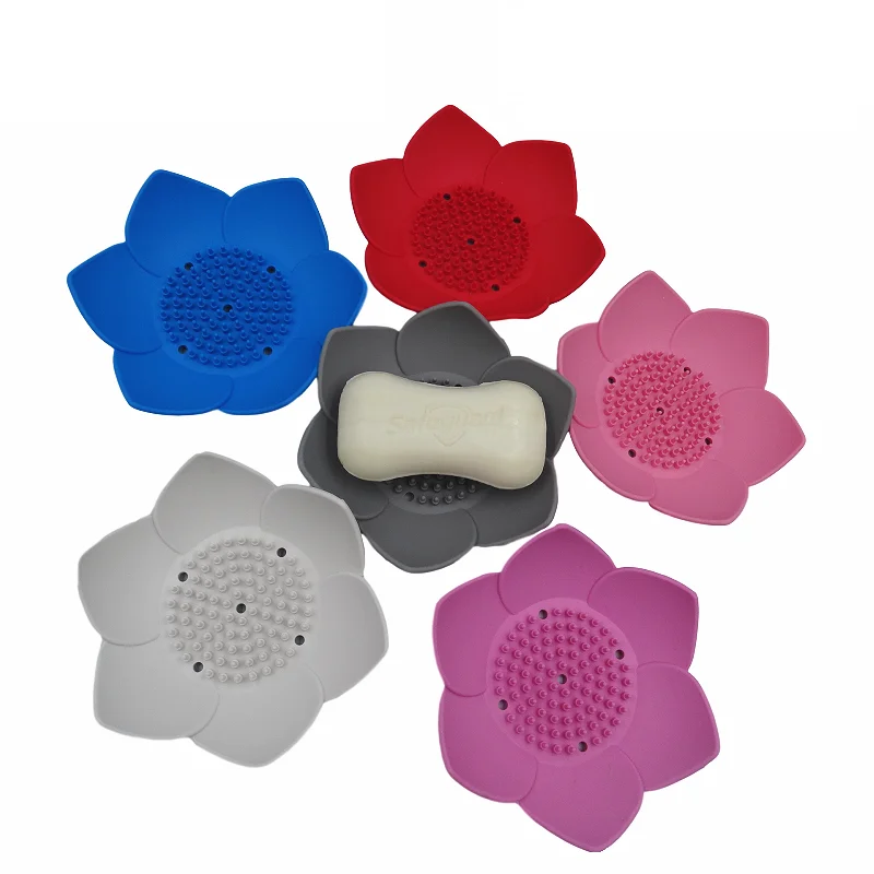 customized bathroom Silicone Soap Dishes Accessory Silicone Soap Holder Easy Dry Silicone Soap Holder Box