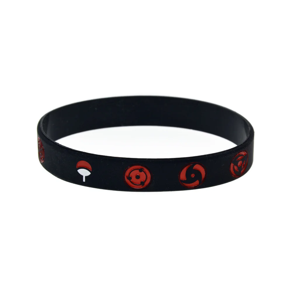 Anime Black/White Sport Wristband Male Rubber Silicone Bracelet Cartoon Figure Cosplay Hand Circle Bracelet