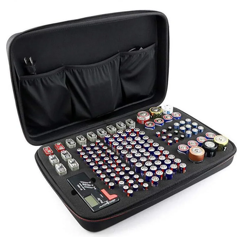 Battery Storage Box Hard Case EVA hard carrying box for various battery organiser