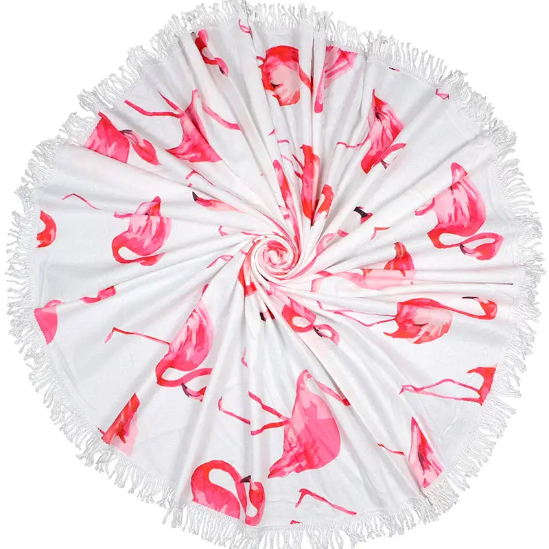 Summer Strong Water Absorption Recycled Polyester Round Beach Towel Round Microfiber Beach Towel