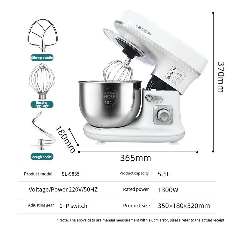 Stand Mixer Multifunctional Food Processors Home kitchen Aide cake mix Electric Stand Food Mixer