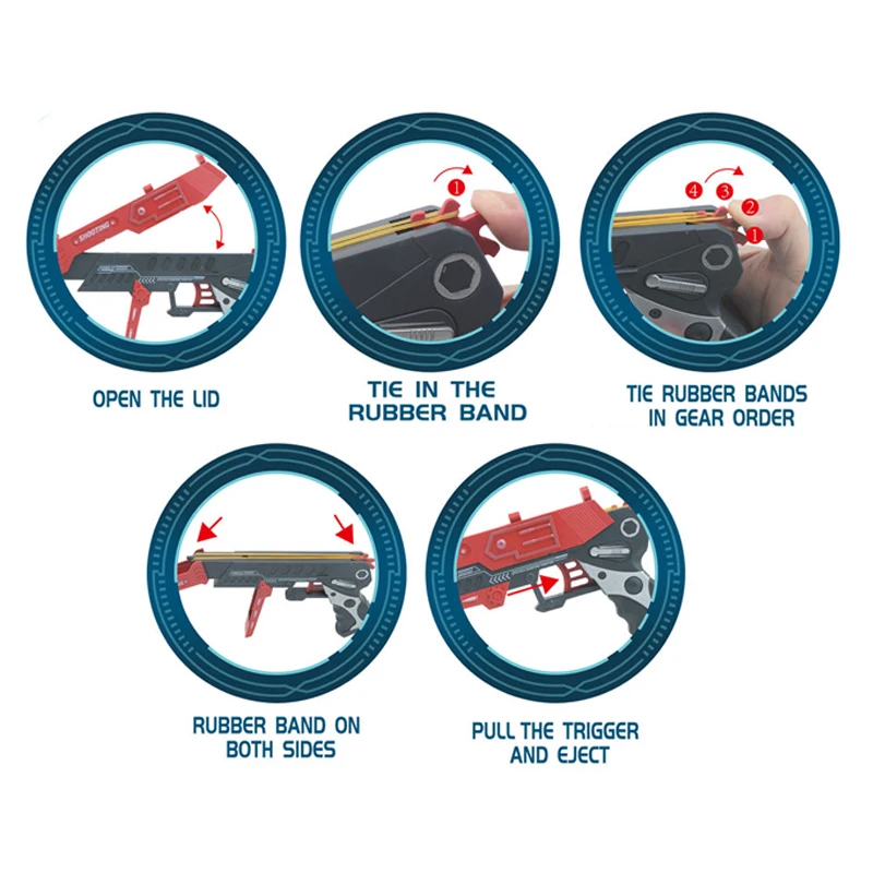 New toys battle burst rubber band gun can fire boy trigger pistol competitive shooting target game rubber band pistol for kids