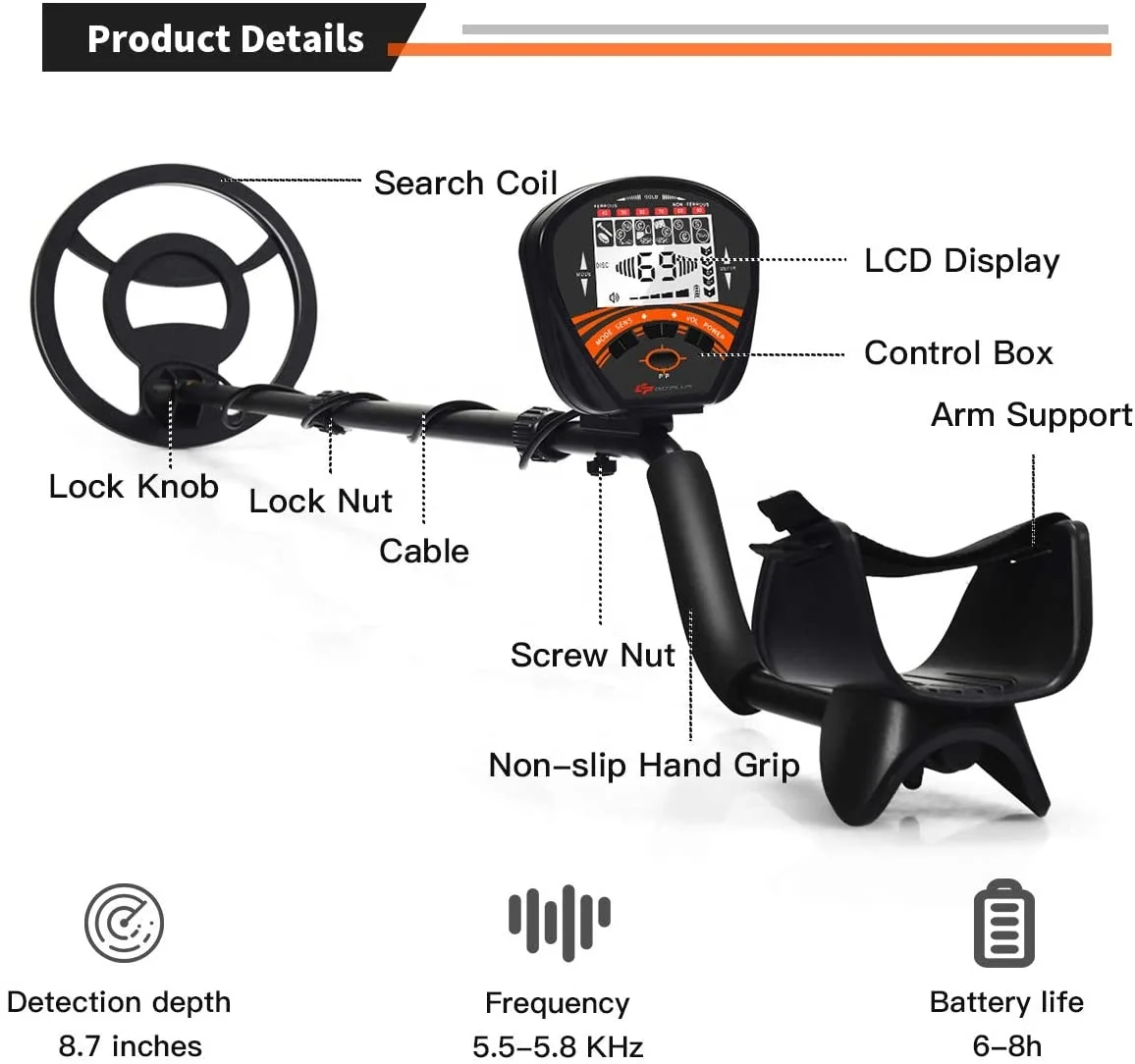 MD-810 Best gold detector underground gold metal detector treasure hunting professional industrial metal detector